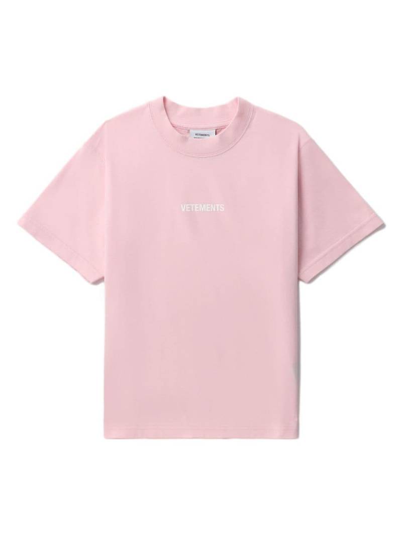 Vetements Kids logo-print T-shirt - Pink von Vetements Kids