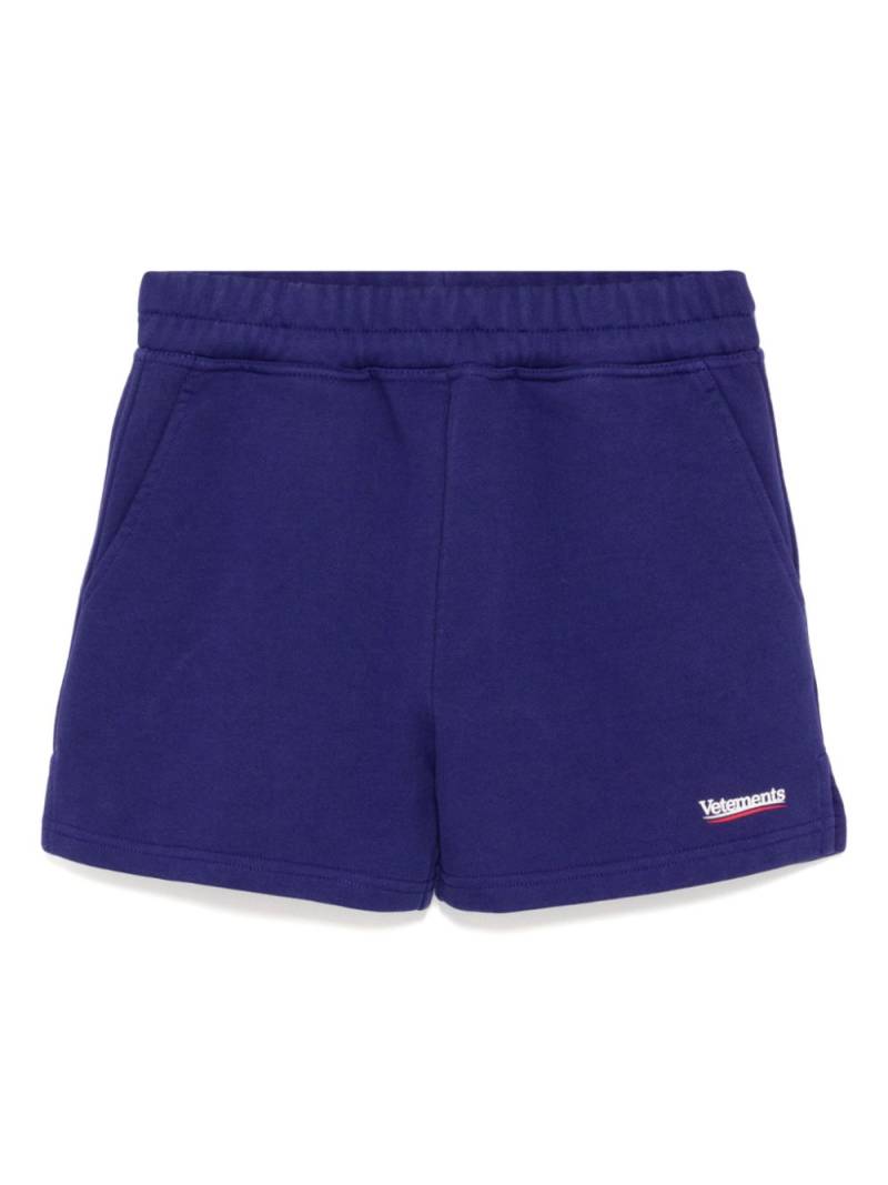 Vetements Kids logo-print cotton shorts - Purple von Vetements Kids