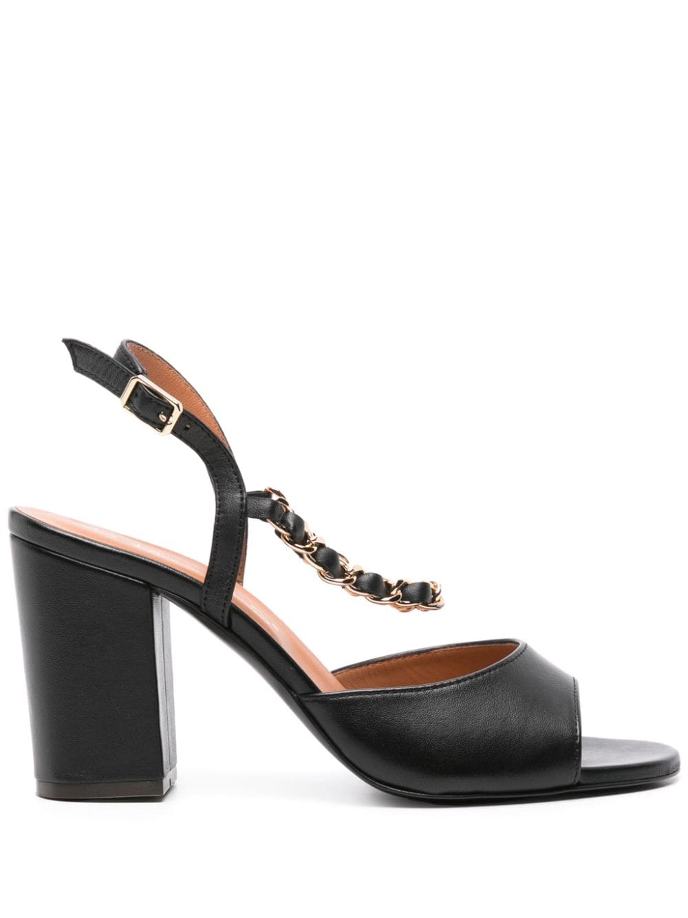 Via Roma 15 95mm leather sandals - Black von Via Roma 15