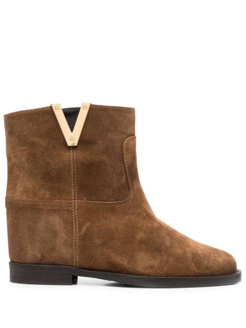 Via Roma 15 Monica low-heel ankle boots - Brown von Via Roma 15