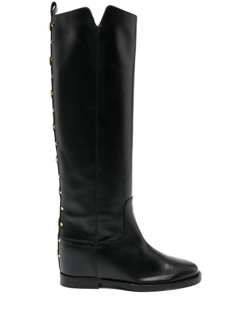 Via Roma 15 Rockstud-detailing leather boots - Black von Via Roma 15