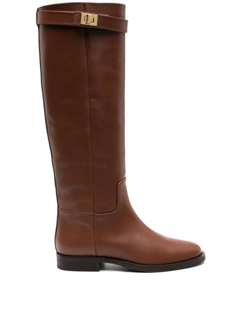 Via Roma 15 Santa Monica leather boots - Brown von Via Roma 15