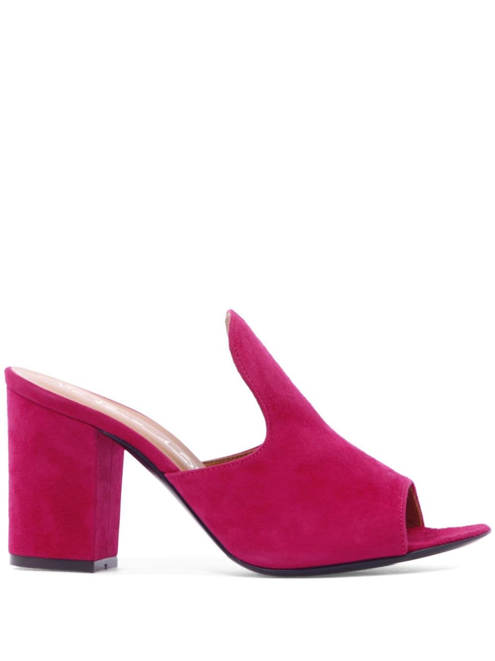 Via Roma 15 Stondato Orchidea leather mules - Pink von Via Roma 15