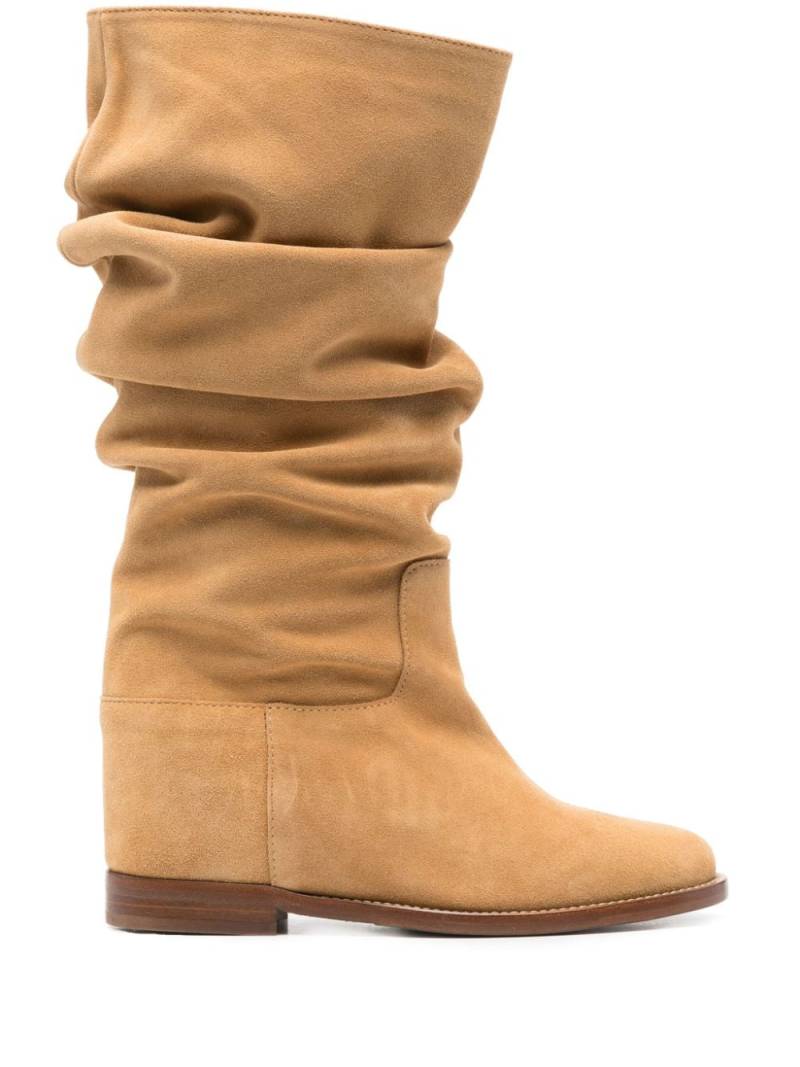 Via Roma 15 calf-length suede boots - Brown von Via Roma 15