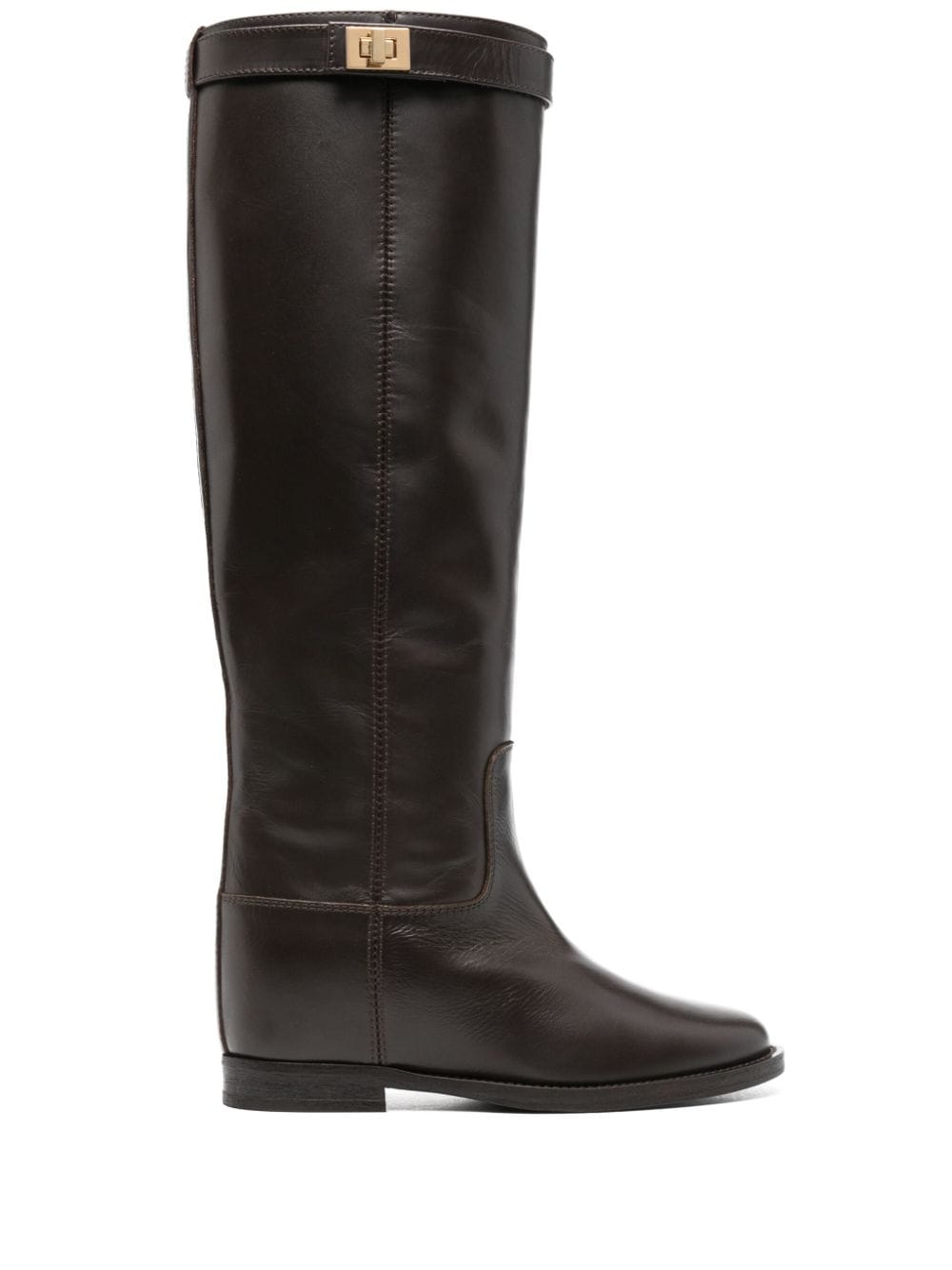 Via Roma 15 knee-high leather boots - Brown von Via Roma 15