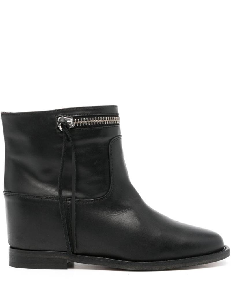 Via Roma 15 leather ankle boots - Black von Via Roma 15