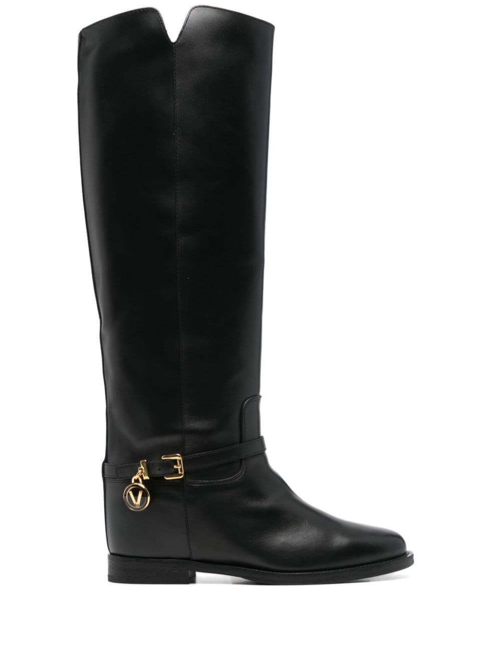 Via Roma 15 logo-charm boots - Black von Via Roma 15