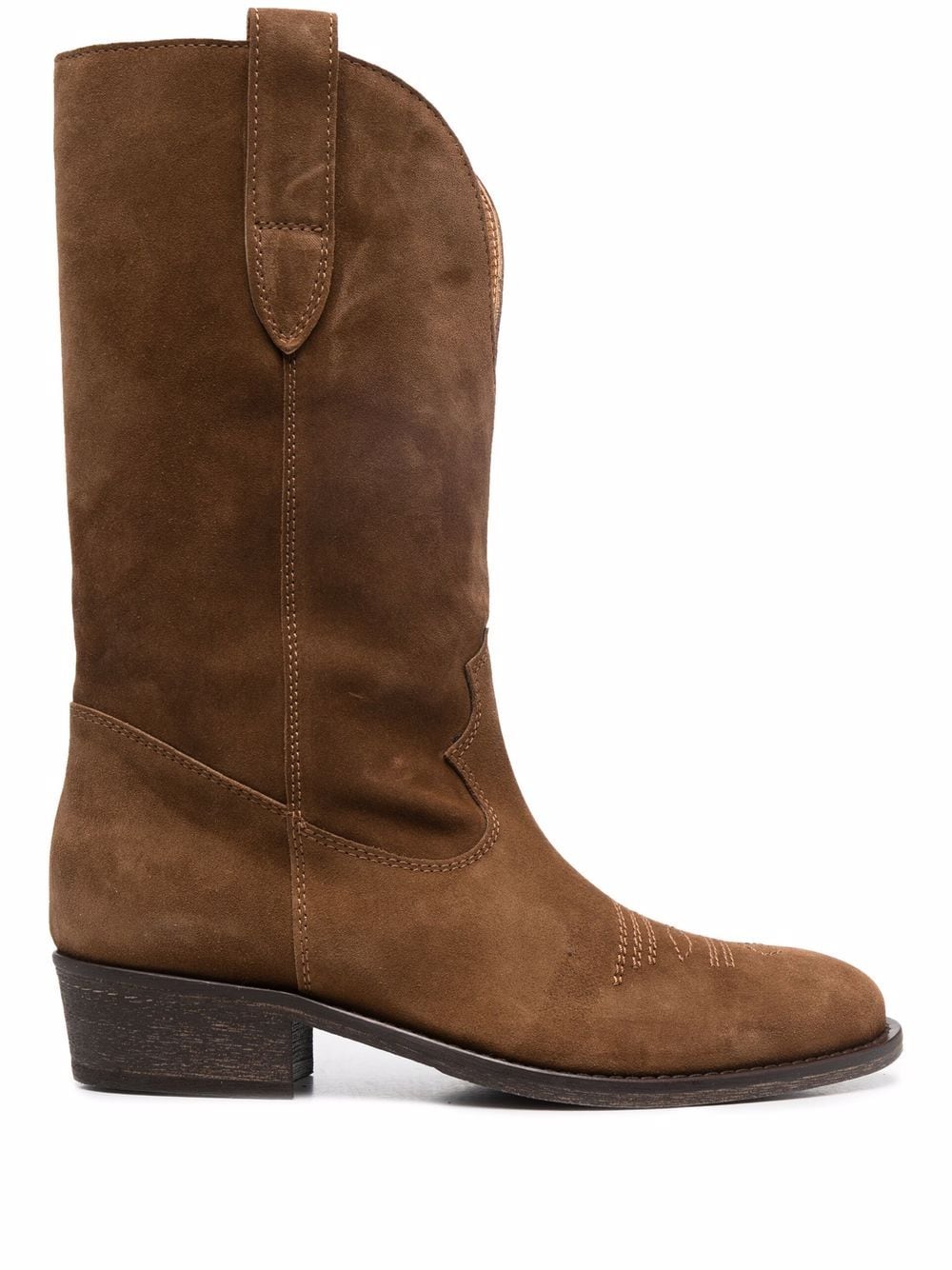 Via Roma 15 suede cowboy boots - Brown von Via Roma 15