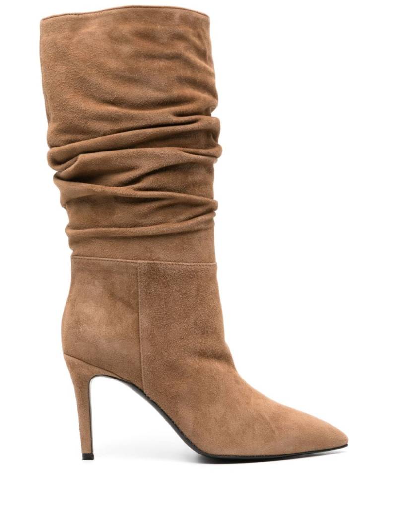 Via Roma 15 suede mid-calf boots - Brown von Via Roma 15