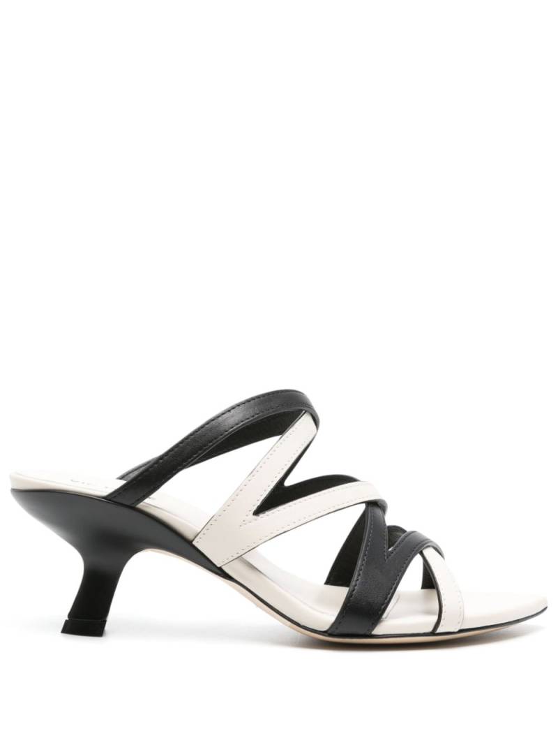 Vic Matie 60mm leather mules - White von Vic Matie