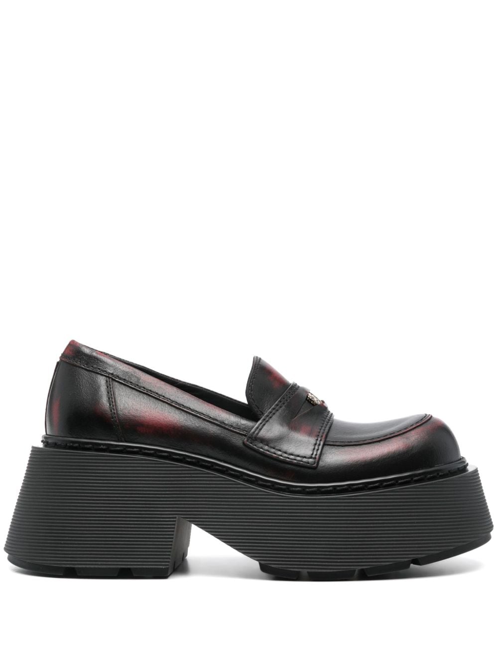 Vic Matie distressed chunky penny loafers - Red von Vic Matie