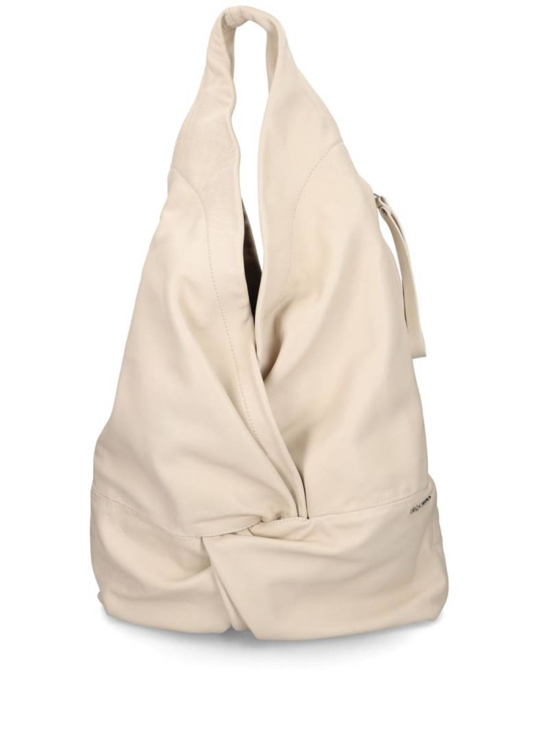 Vic Matie leather shoulder bag - Neutrals von Vic Matie