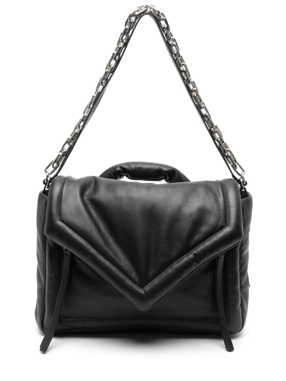 Vic Matie logo-plaque shoulder bag - Black von Vic Matie