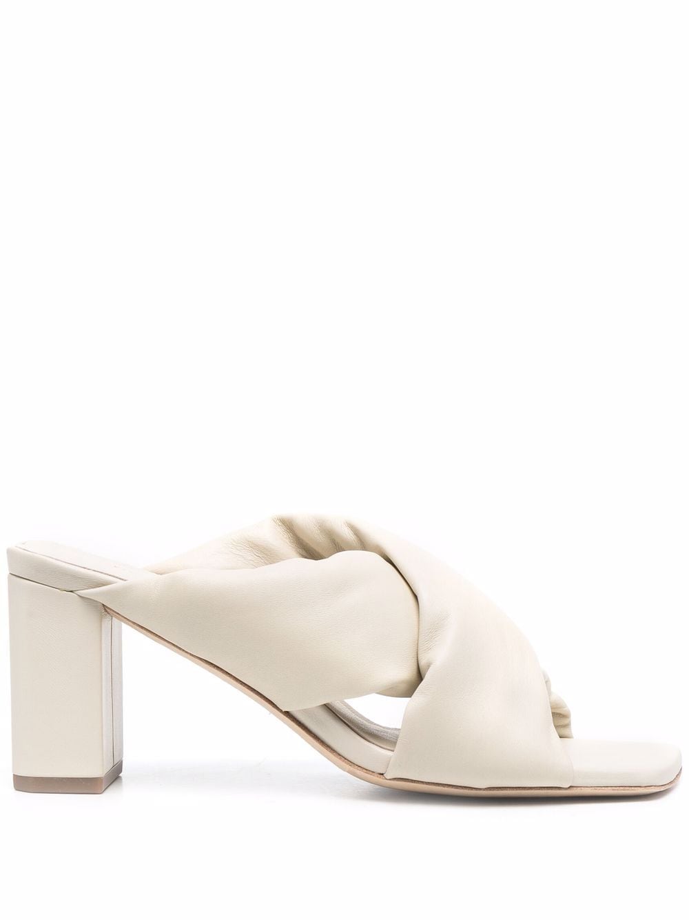 Vic Matie padded crossover-strap mules - Neutrals von Vic Matie