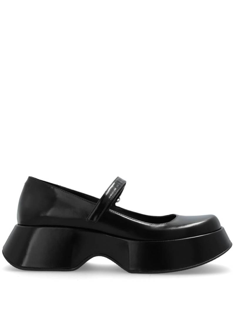 Vic Matie touch strap Mary Jane leather shoes - Black von Vic Matie