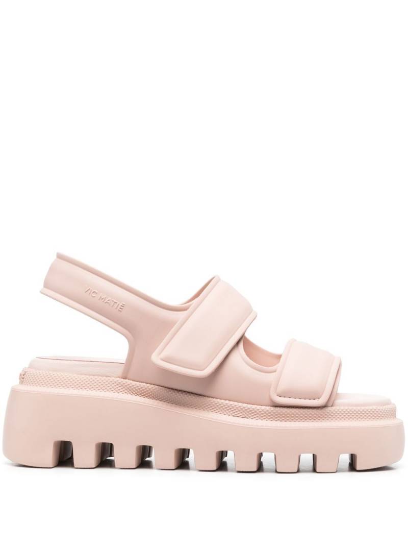 Vic Matie touch-strap leather sandals - Pink von Vic Matie