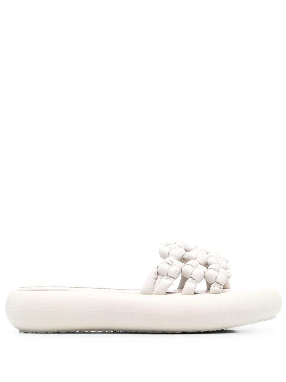 Vic Matie woven leather platform slides - Neutrals von Vic Matie