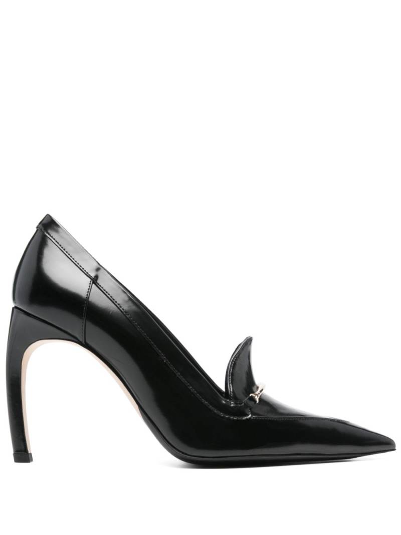 Victoria Beckham 100mm leather loafer pumps - Black von Victoria Beckham