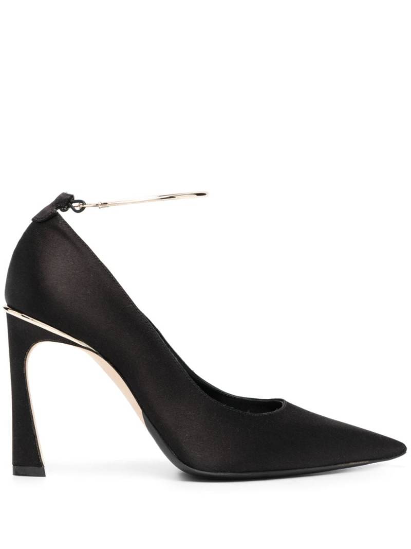 Victoria Beckham 100mm pointed-toe satin pumps - Black von Victoria Beckham