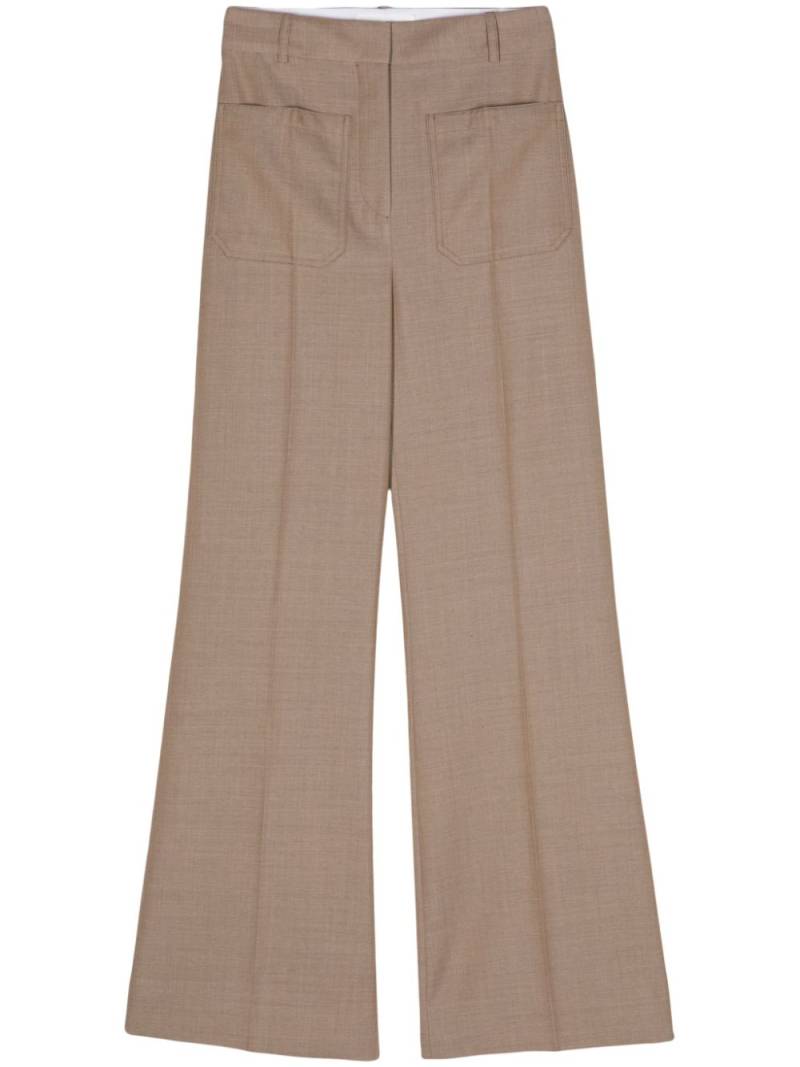 Victoria Beckham Alina high-waist flared trousers - Brown von Victoria Beckham