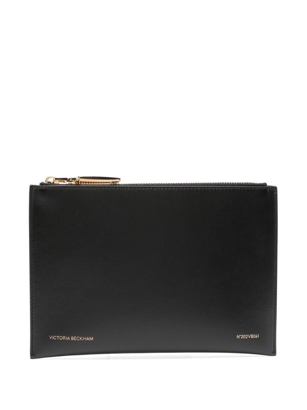 Victoria Beckham B Frame leather clutch bag - Black von Victoria Beckham