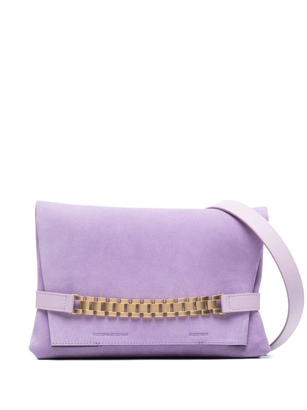 Victoria Beckham Chain Pouch suede shoulder bag - Purple von Victoria Beckham