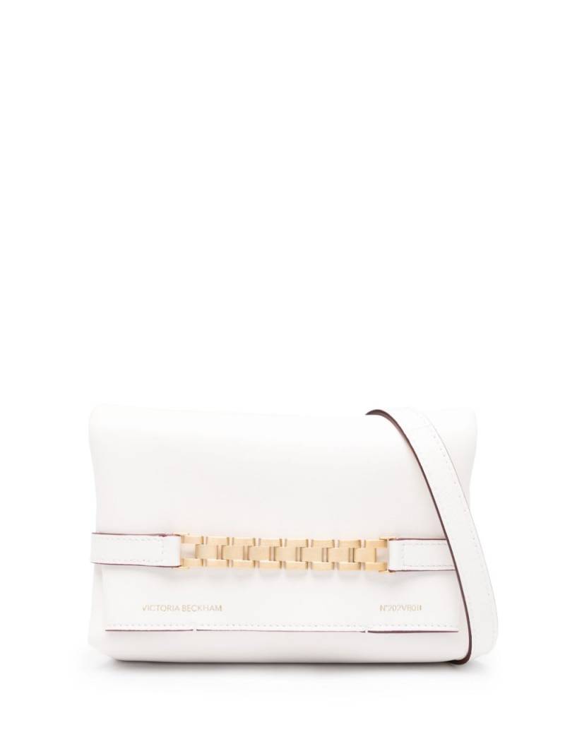 Victoria Beckham Chain-strap leather crossbody bag - White von Victoria Beckham