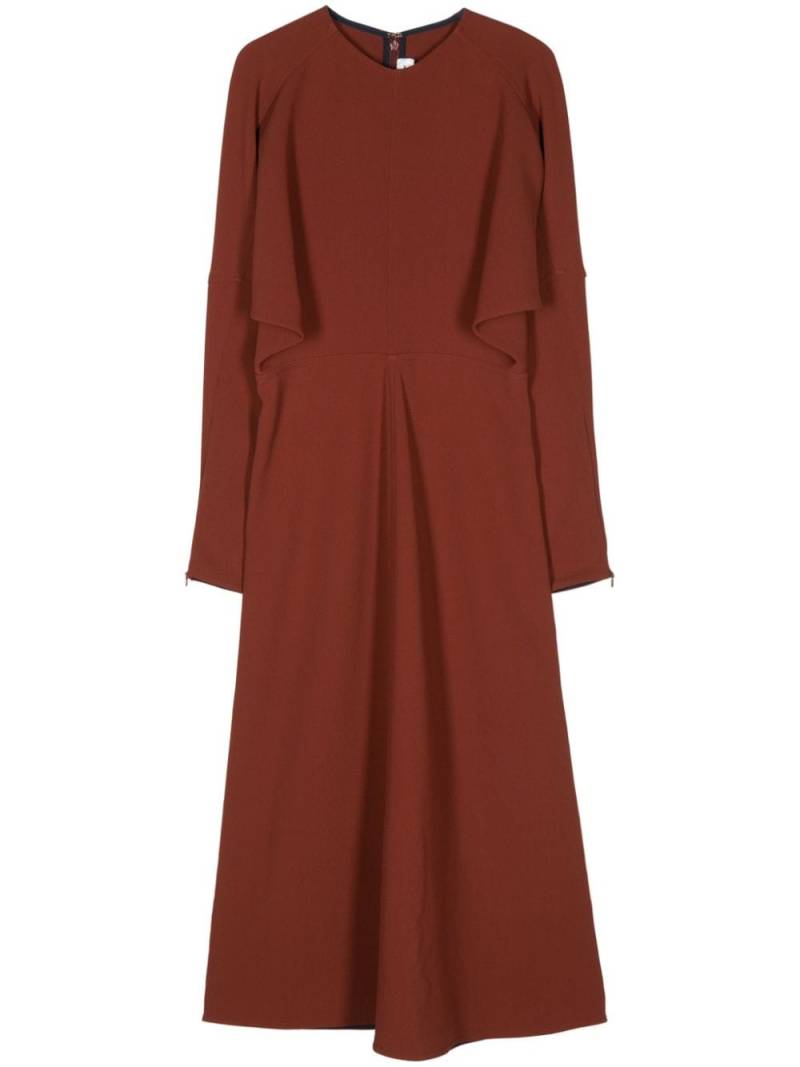 Victoria Beckham Dolman cady midi dress - Brown von Victoria Beckham