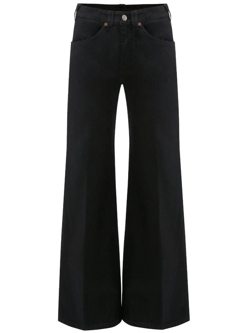 Victoria Beckham Edie mid-rise flared jeans - Black von Victoria Beckham