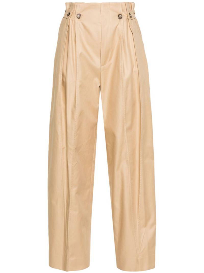 Victoria Beckham Fluid high-waist wide-leg trousers - Neutrals von Victoria Beckham