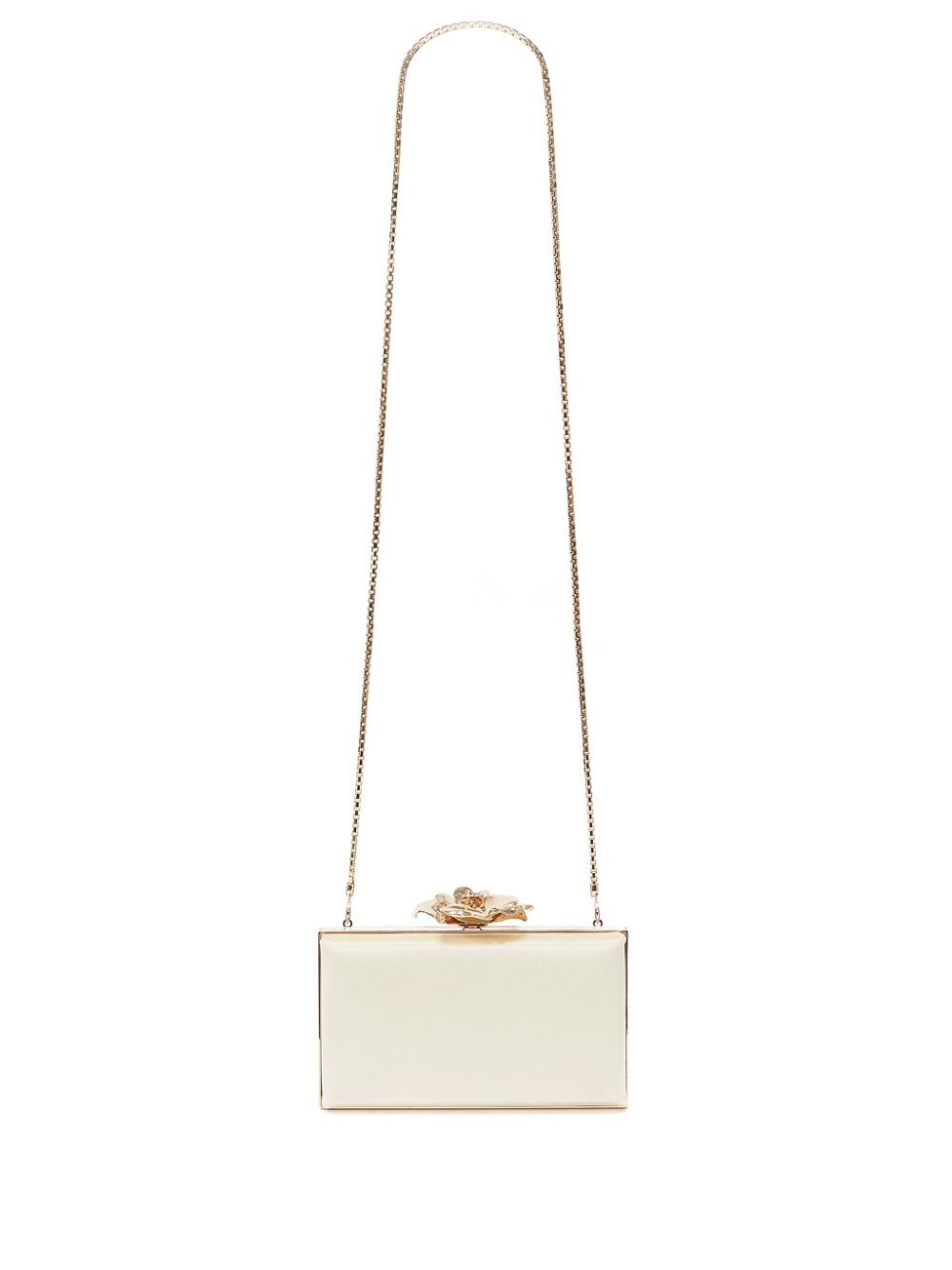 Victoria Beckham Frame Flower satin clutch bag - Neutrals von Victoria Beckham