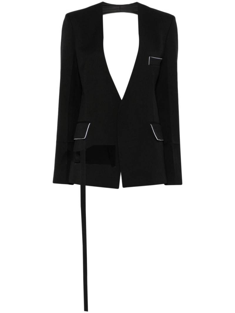 Victoria Beckham Shrunken Collarless jacket - Black von Victoria Beckham