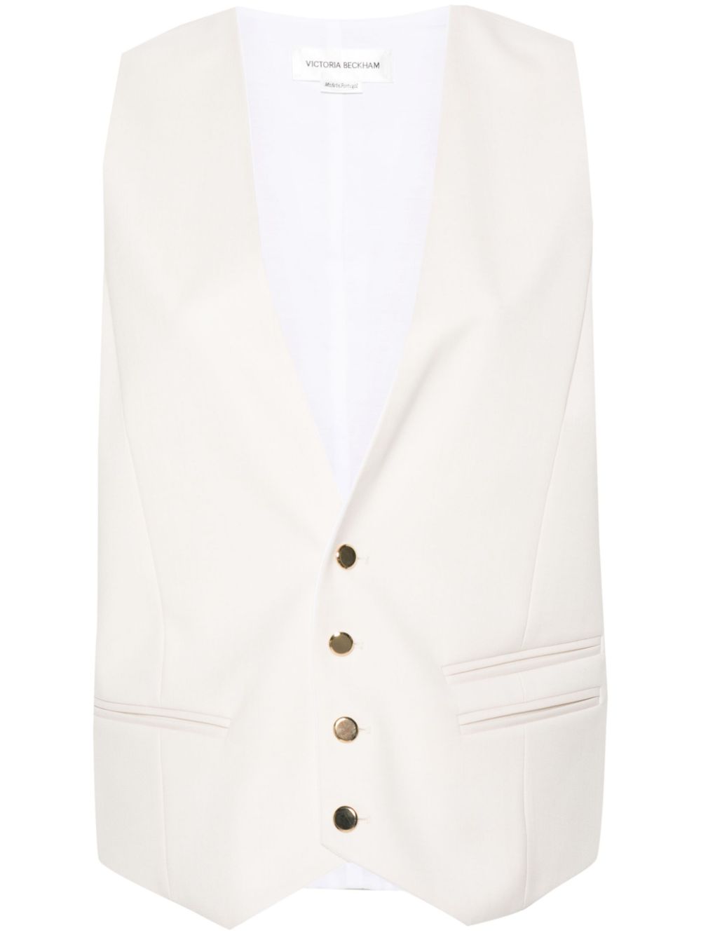 Victoria Beckham V-neck buttoned waistcoat - Neutrals von Victoria Beckham