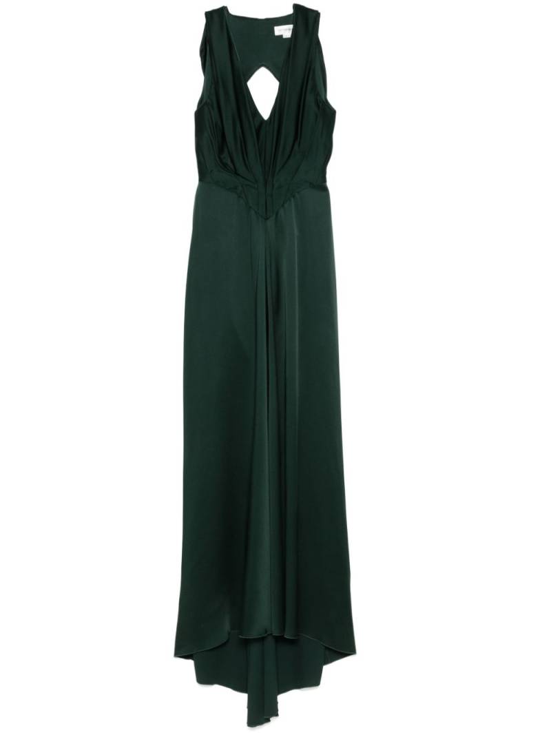 Victoria Beckham V-neck gathered maxi dress - Green von Victoria Beckham