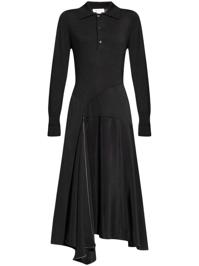 Victoria Beckham asymmetric midi dress - Black von Victoria Beckham