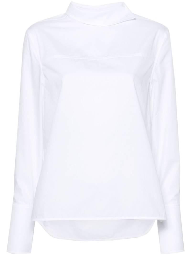 Victoria Beckham asymmetric poplin blouse - White von Victoria Beckham