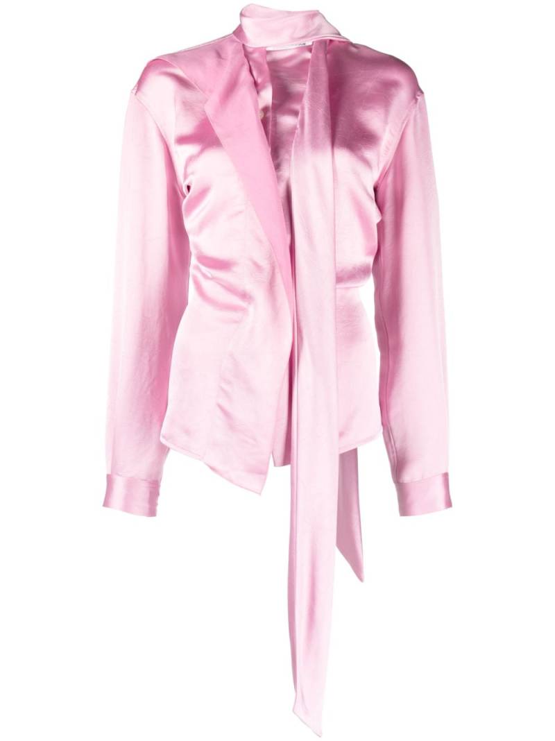 Victoria Beckham asymmetric scarf-neck top - Pink von Victoria Beckham