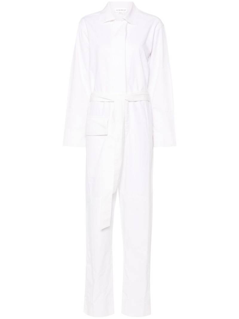 Victoria Beckham belted cotton jumpsuit - White von Victoria Beckham