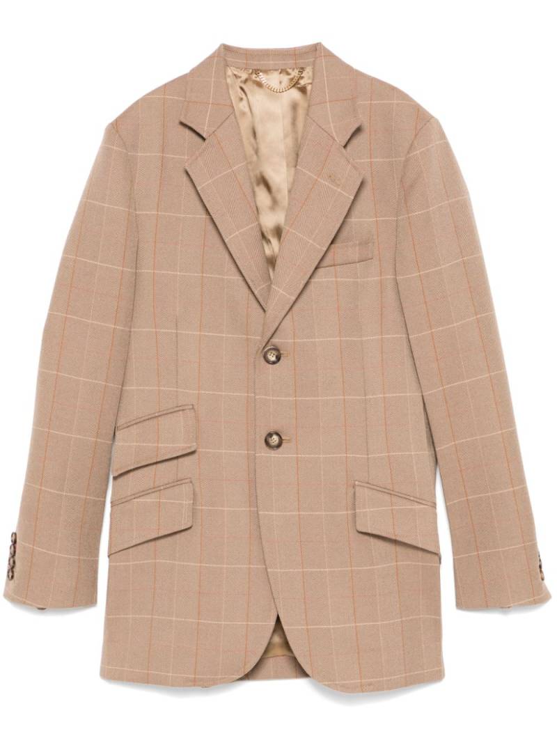 Victoria Beckham checked blazer - Neutrals von Victoria Beckham