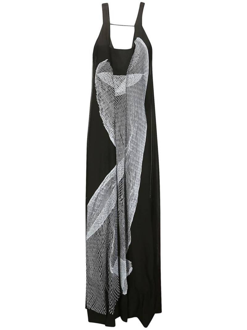 Victoria Beckham contorted-net sleeveless maxi dress - Black von Victoria Beckham