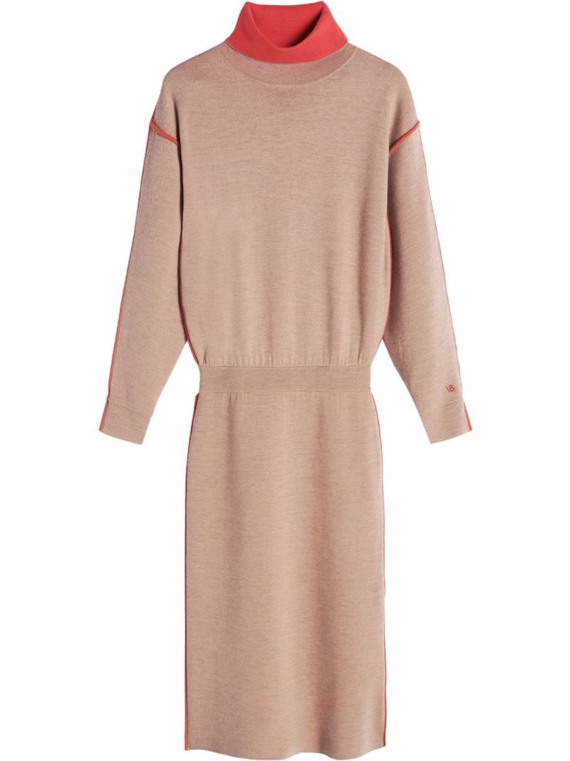 Victoria Beckham contrast trim jumper dress - Brown von Victoria Beckham