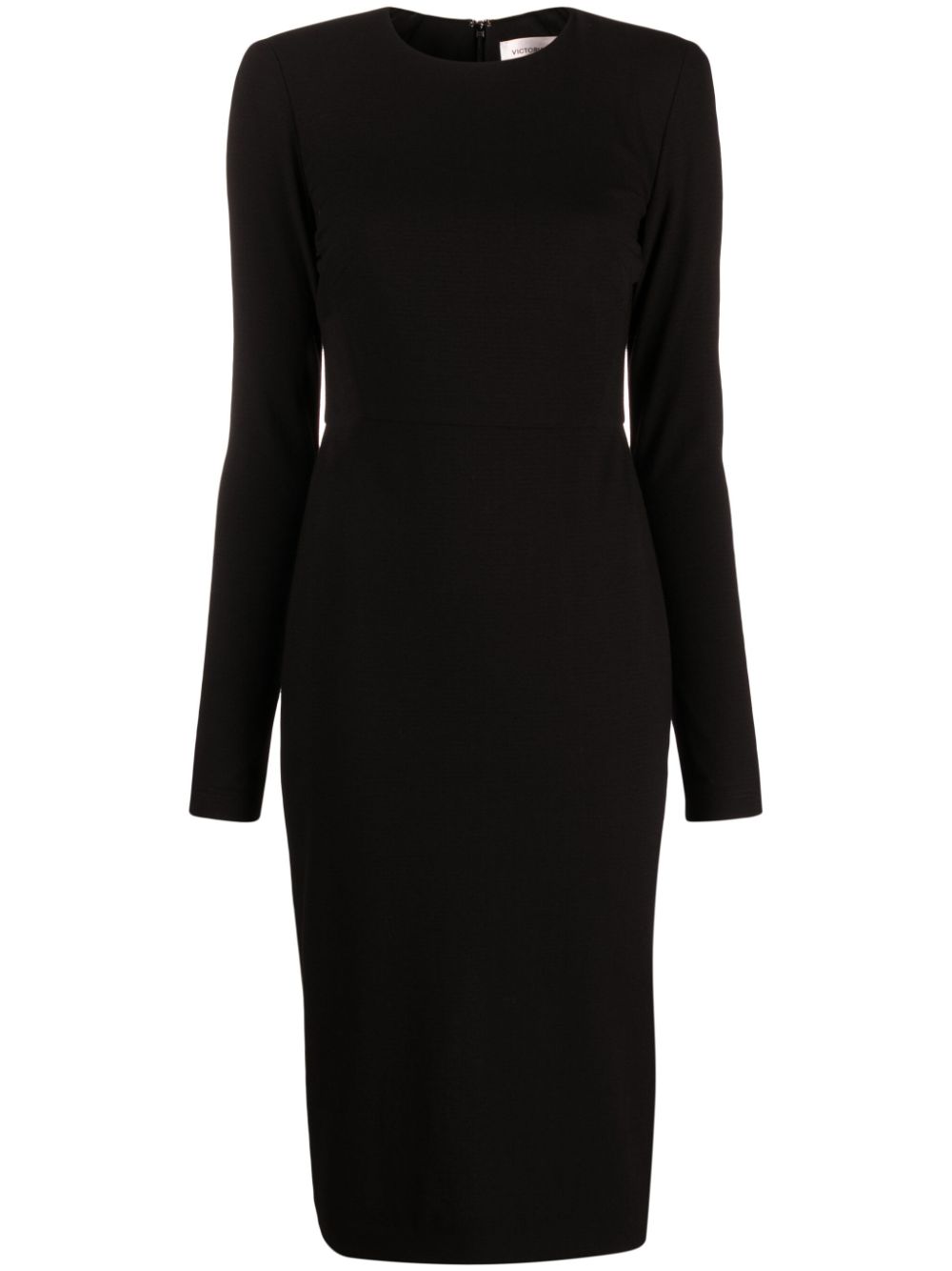 Victoria Beckham crepe pencil midi dress - Black von Victoria Beckham