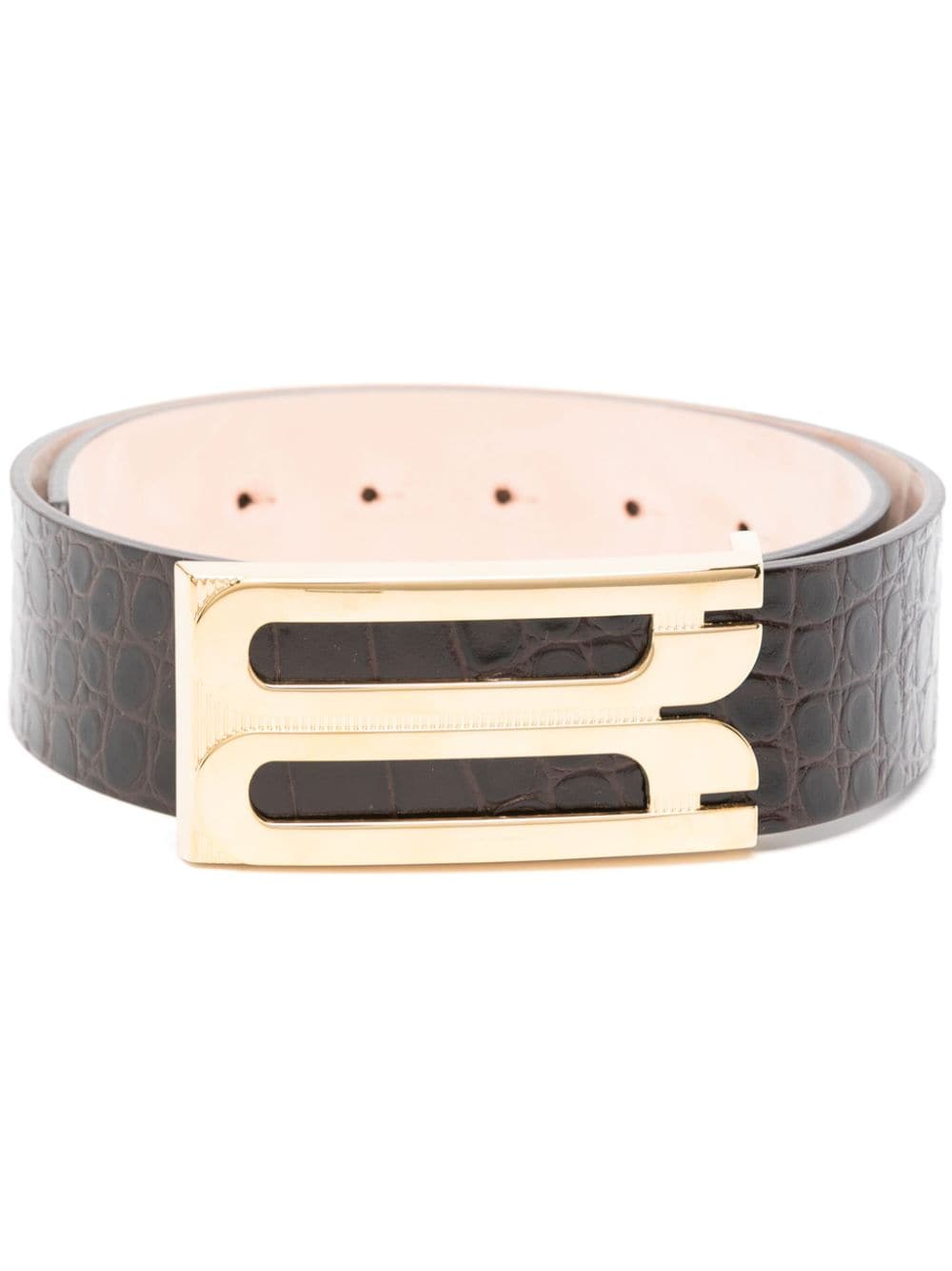 Victoria Beckham croc-effect belt - Brown von Victoria Beckham