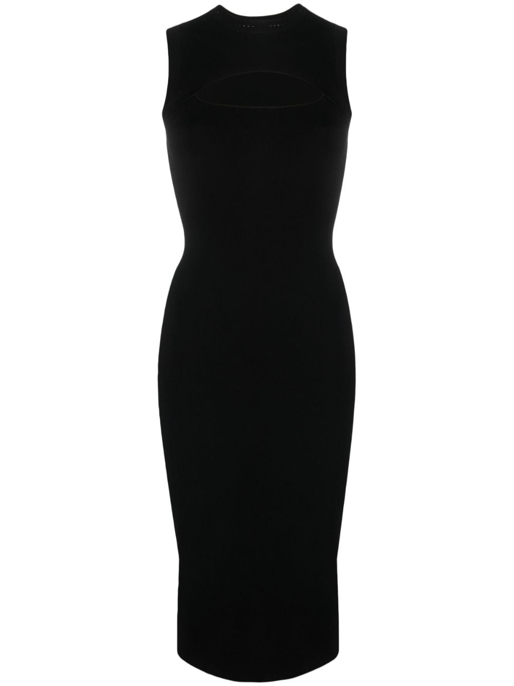 Victoria Beckham cut-out sleeveless midi dress - Black von Victoria Beckham