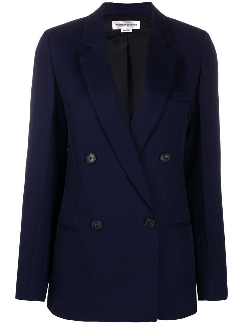 Victoria Beckham double-breasted wool blazer - Blue von Victoria Beckham