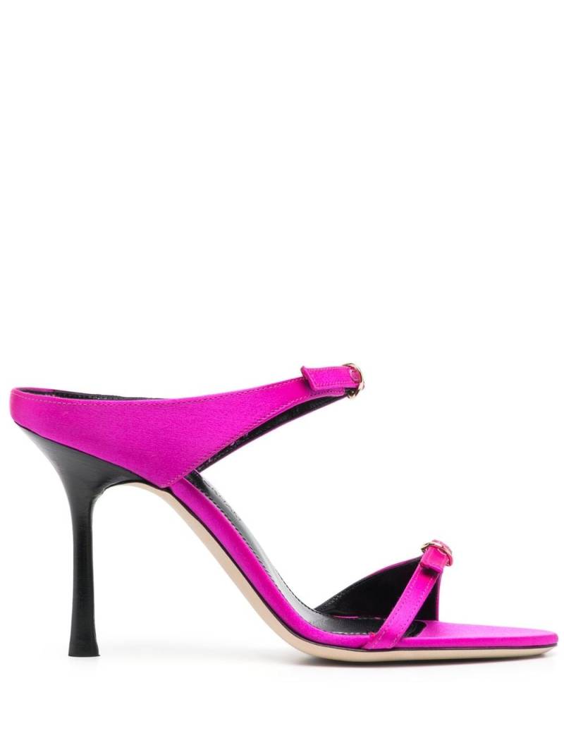 Victoria Beckham double-strap satin mules - Pink von Victoria Beckham