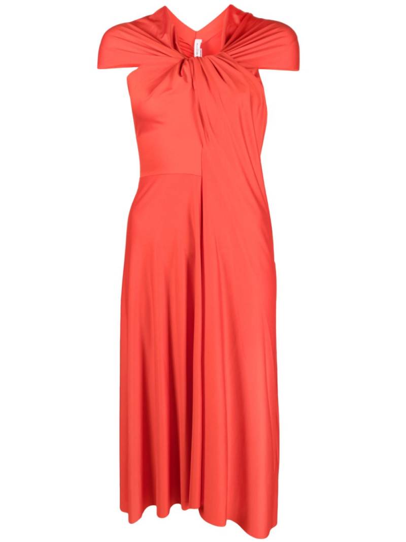 Victoria Beckham draped asymmetric midi dress - Red von Victoria Beckham