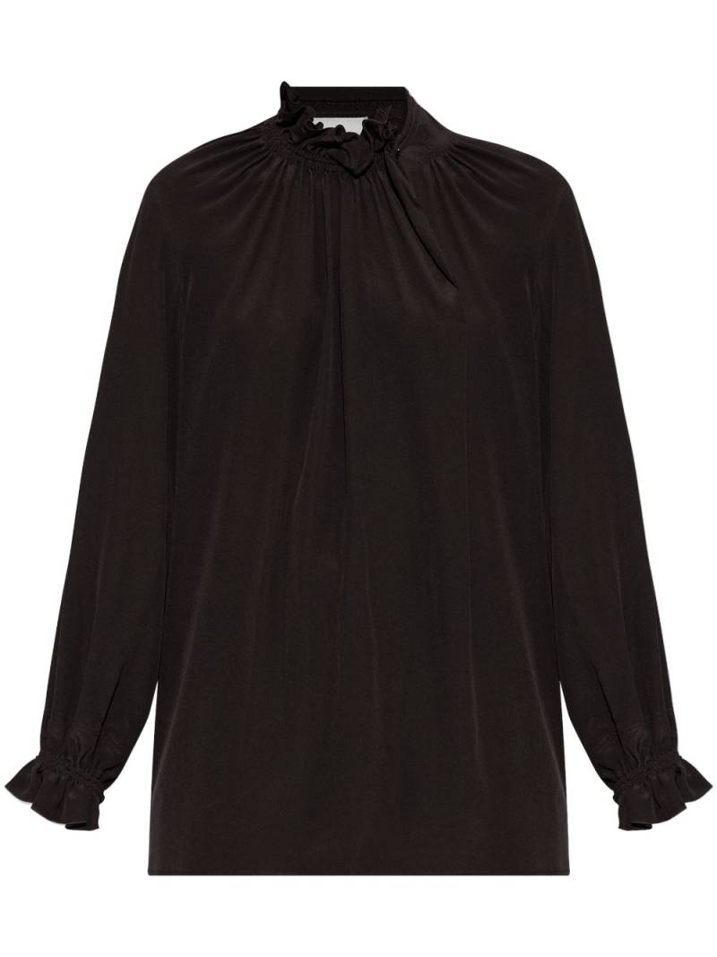 Victoria Beckham draped silk blouse - Brown von Victoria Beckham