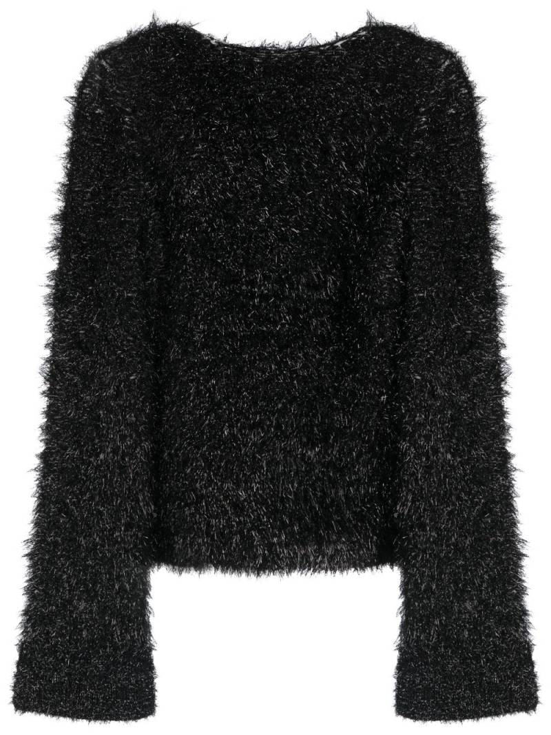 Victoria Beckham faux-fur open-back jumper - Black von Victoria Beckham