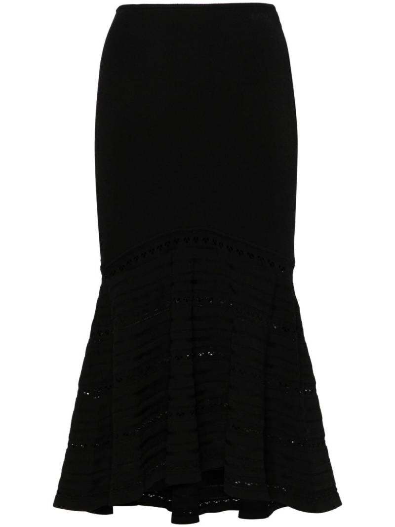 Victoria Beckham flared midi skirt - Black von Victoria Beckham